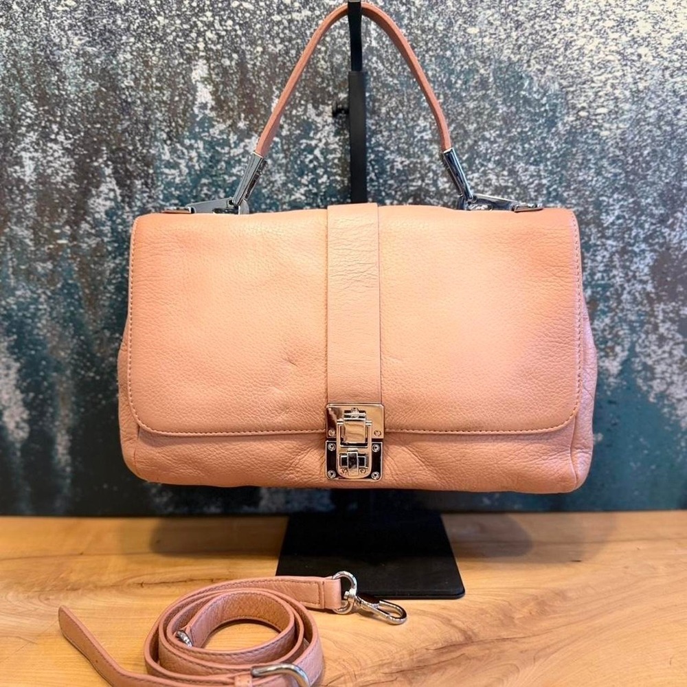 Barr+Barr NY VintageY2K Pinkish Tan Leather Satchel